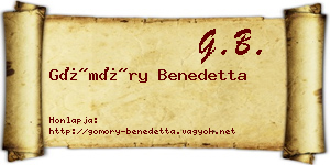 Gömöry Benedetta névjegykártya